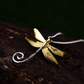 Fashion-cute-design-925-silver-dragonfly-pendant (3)